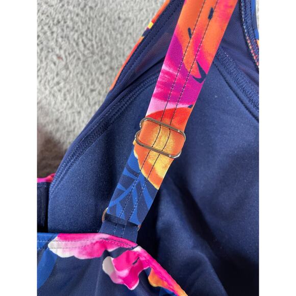 Lands End Swim Shirt Womens 26W Tank Multicolor Floral Underwire Padded NWT - Picture 9 of 12